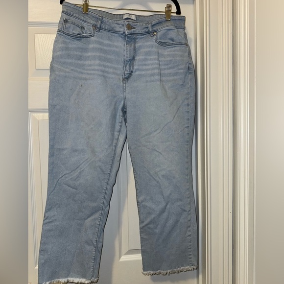 LOFT Blue Straight Leg Jeans Classic Fit - Picture 1 of 6
